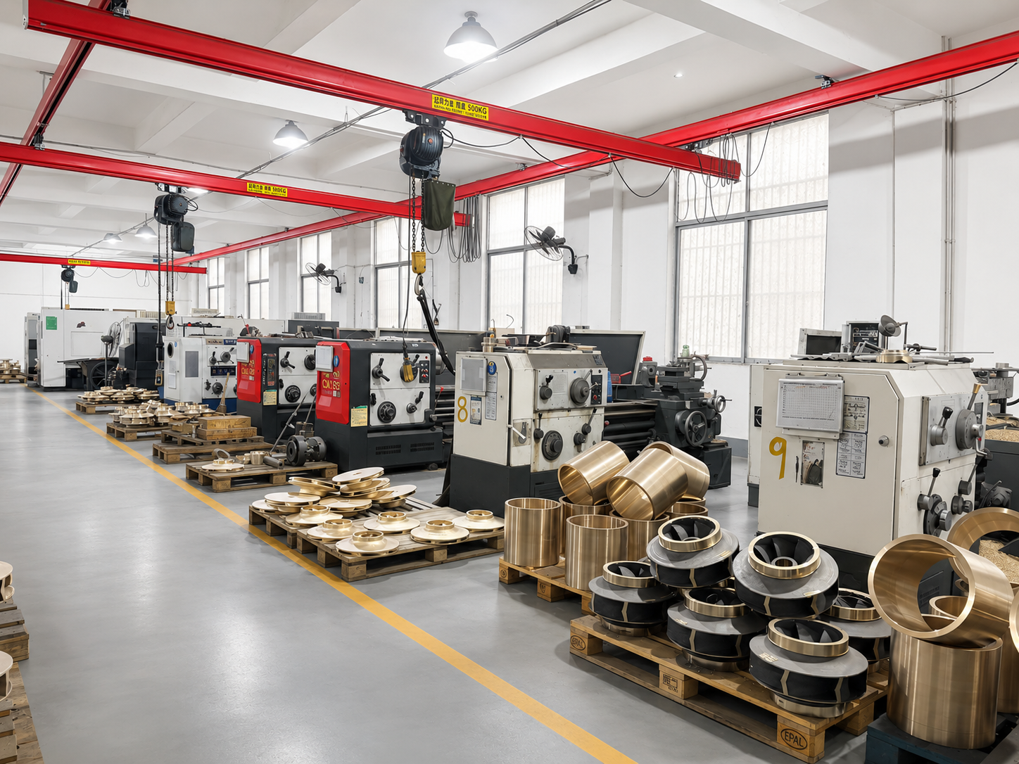 Marine pump spare production workshop